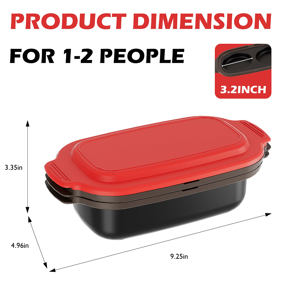 Microwave Double-Cell Egg Pan with Lid