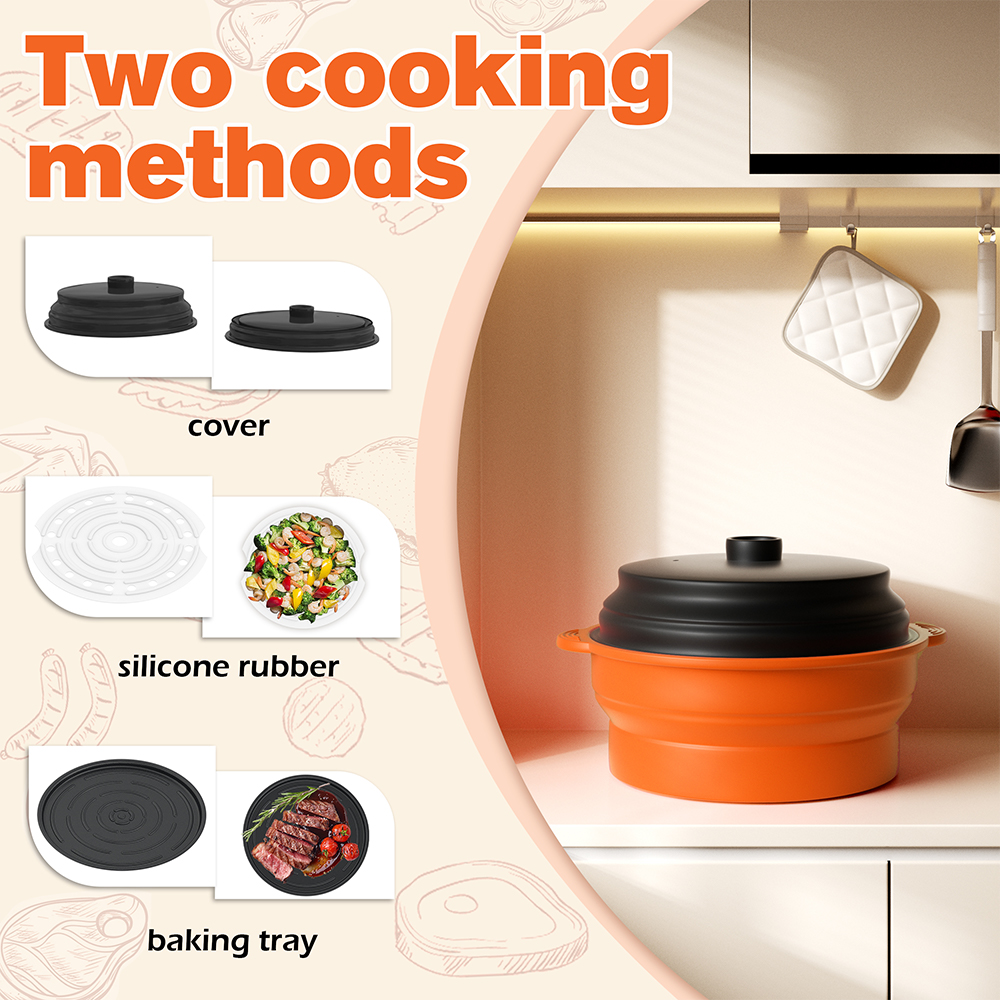 Microwave Folding Bowl For Steaming and Baking