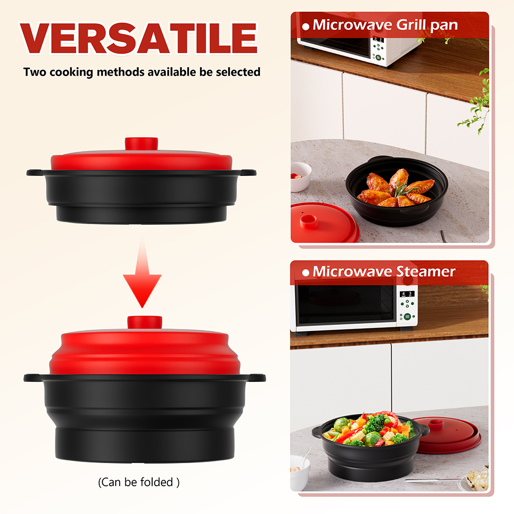 Microwave Folding Bowl For Steaming and Baking