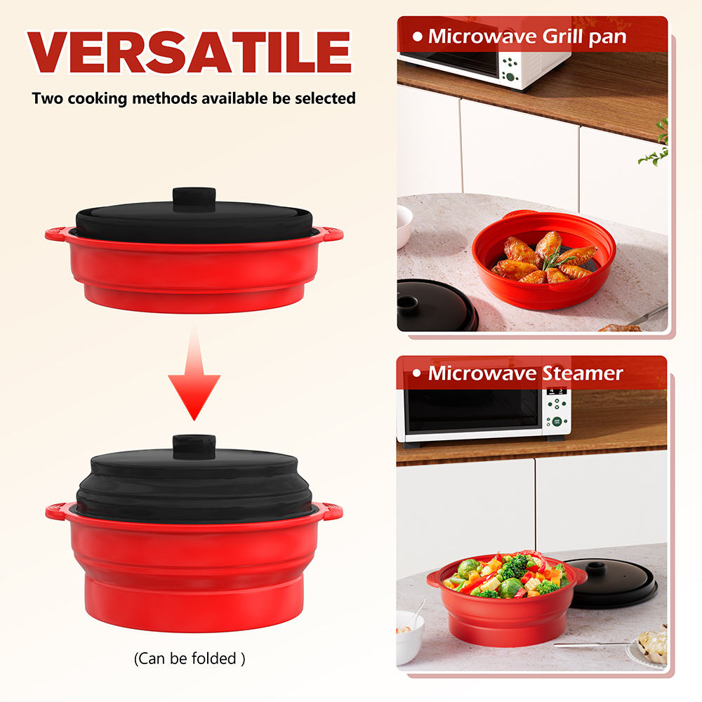 Microwave Folding Bowl For Steaming and Baking