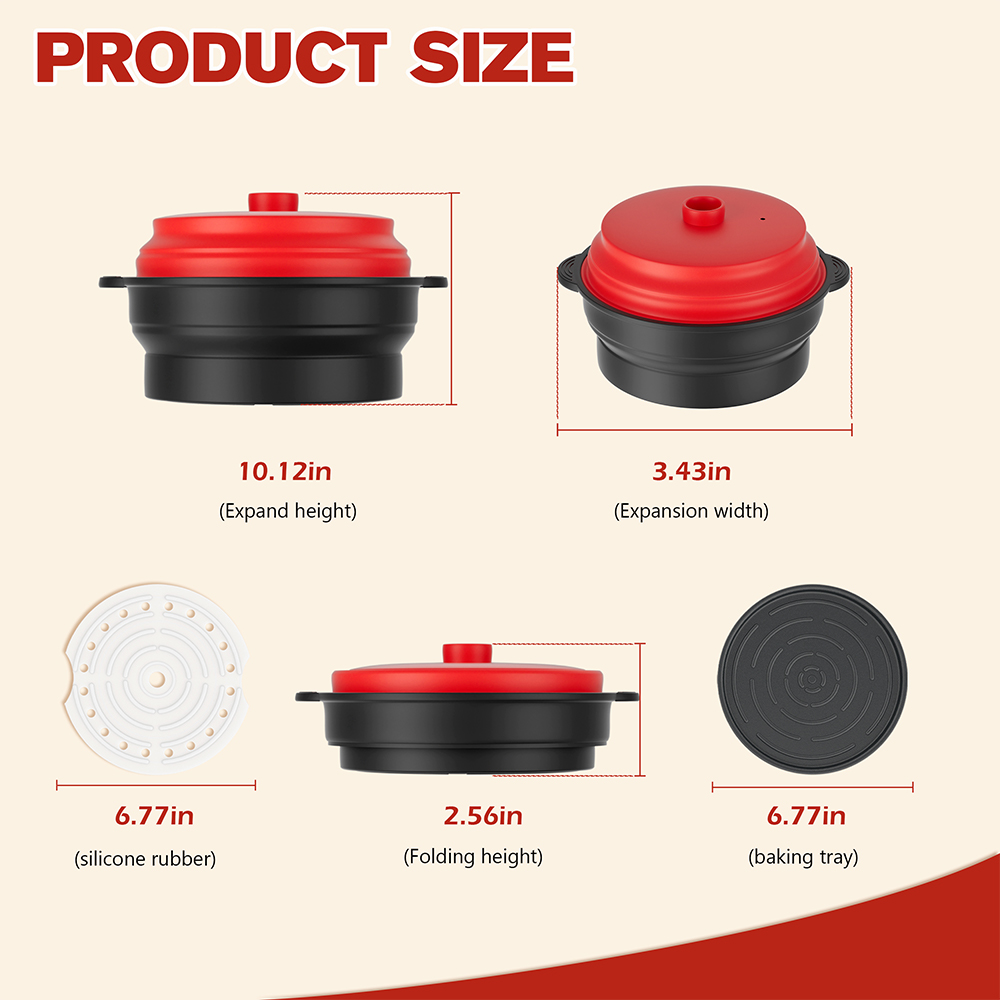 Microwave Folding Bowl For Steaming and Baking