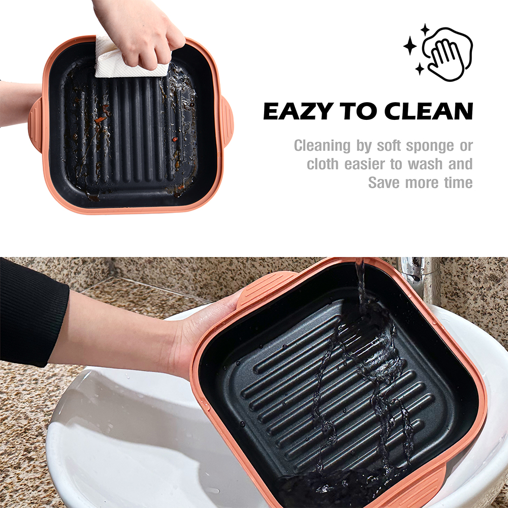 Microwave Glass Lid Square Pot
