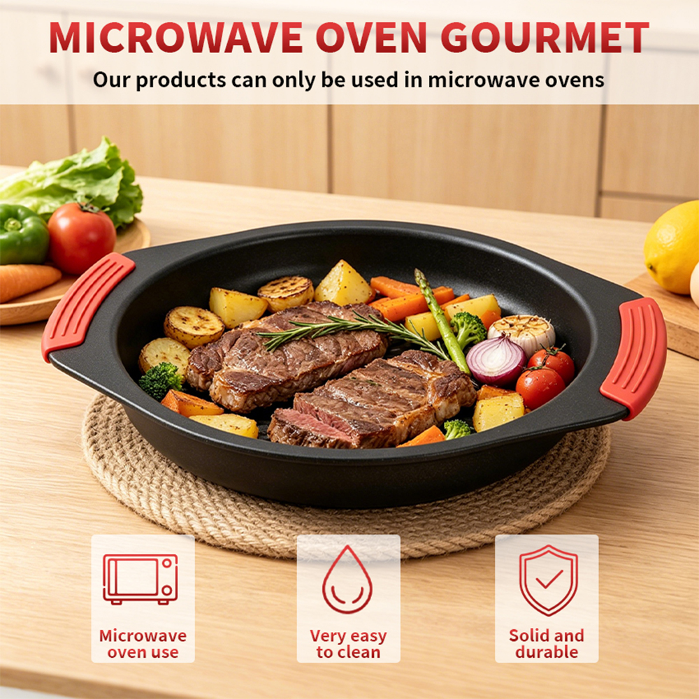 Microwave Shallow Big-Ear Grill Pan