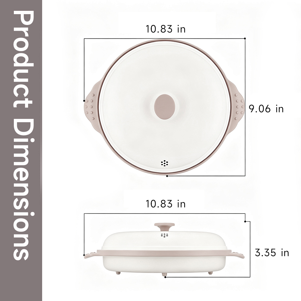 Microwave Steel Lid Round Pot