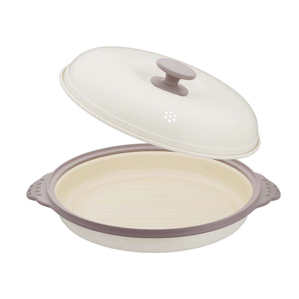 Microwave Steel Lid Round Pot