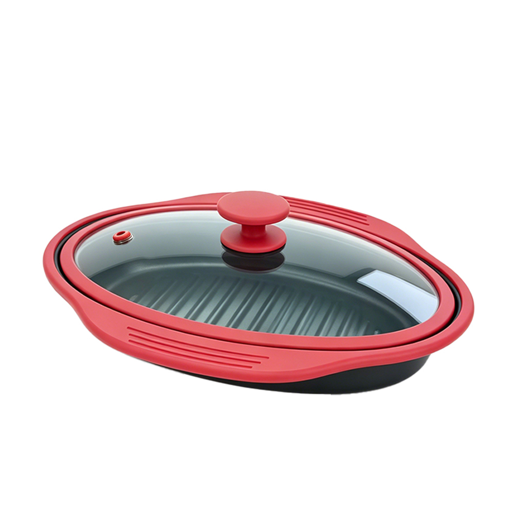Microwave Glass Lid Oval Pot