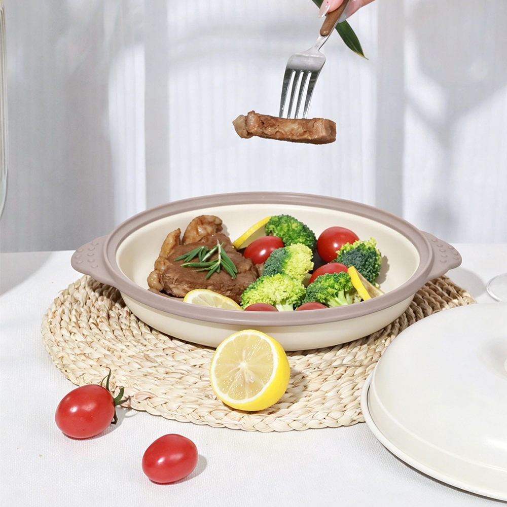 Microwave Steel Lid Round Pot