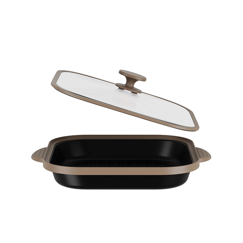Microwave Glass Lid Square Pot