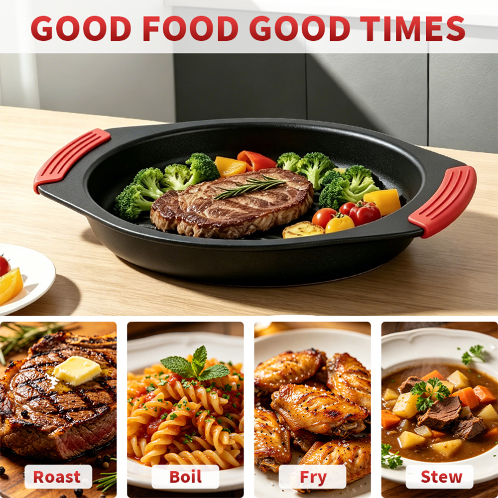 Microwave Shallow Big-Ear Grill Pan