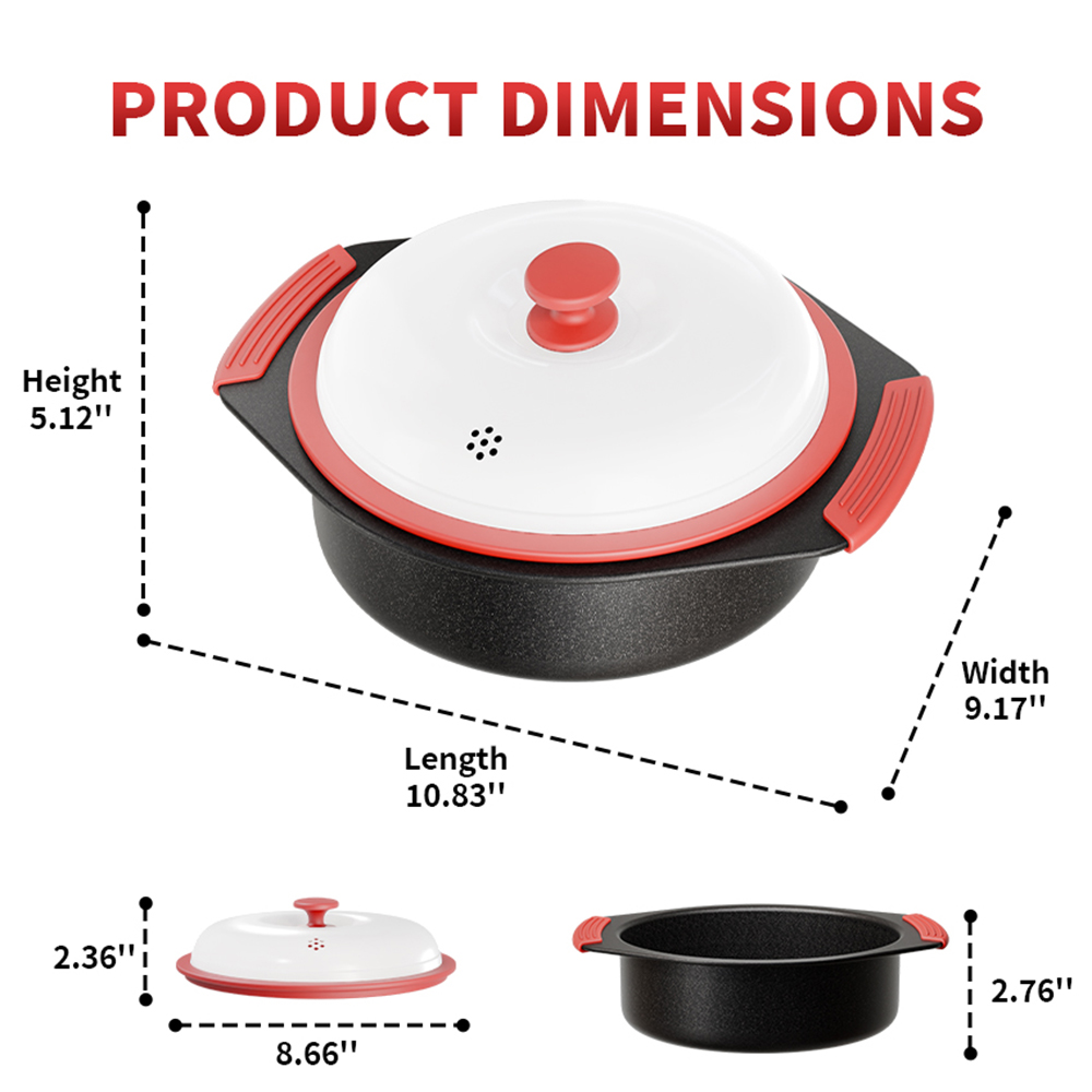 Microwave Deep Big-Ear Grill Pot