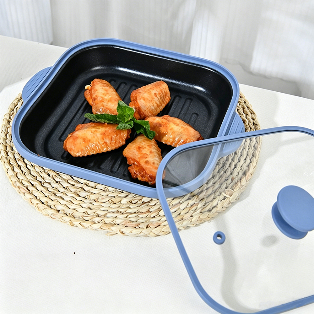 Microwave Glass Lid Square Pot