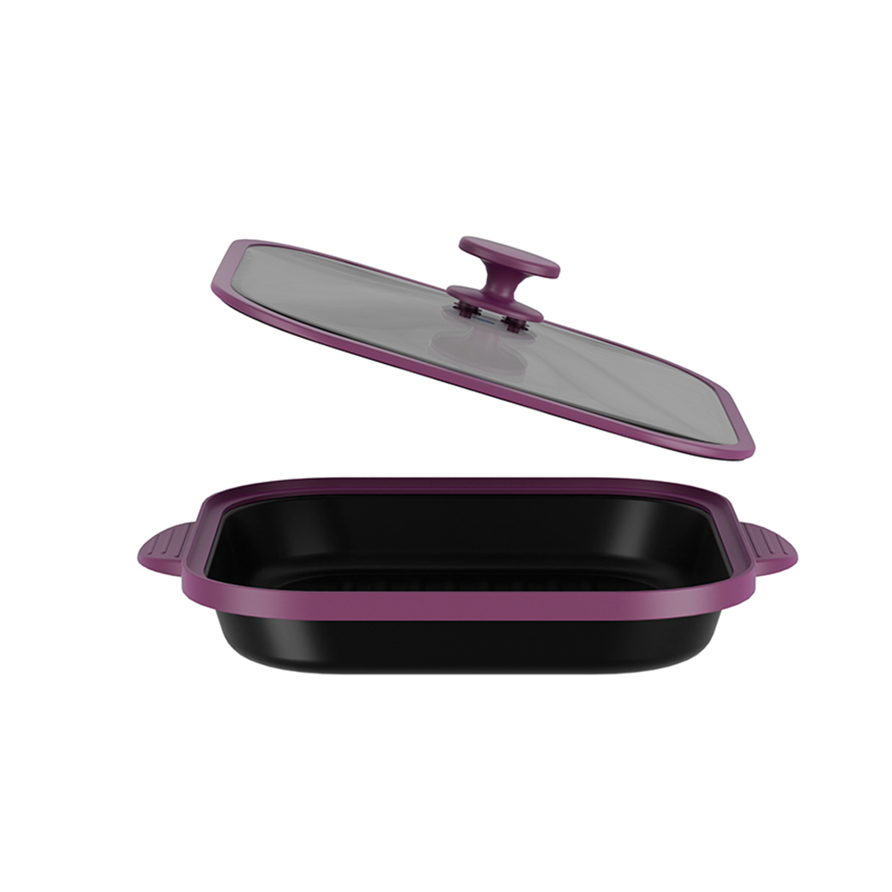 Microwave Glass Lid Square Pot