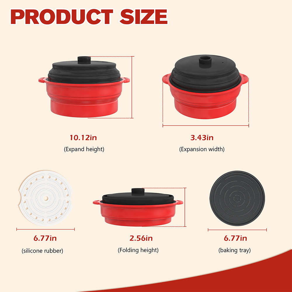 Microwave Folding Bowl For Steaming and Baking
