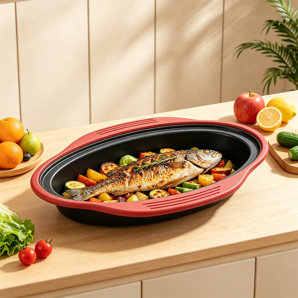 Microwave Glass Lid Oval Pot