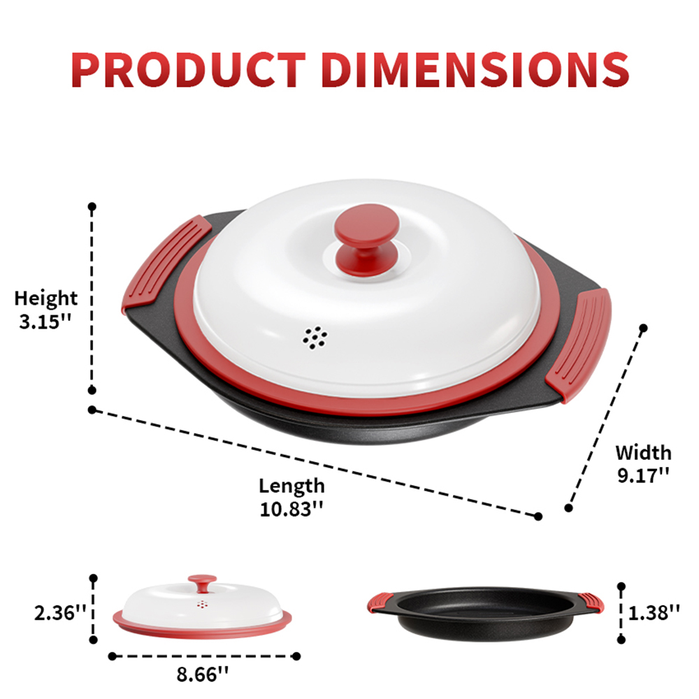 Microwave Shallow Big-Ear Grill Pan