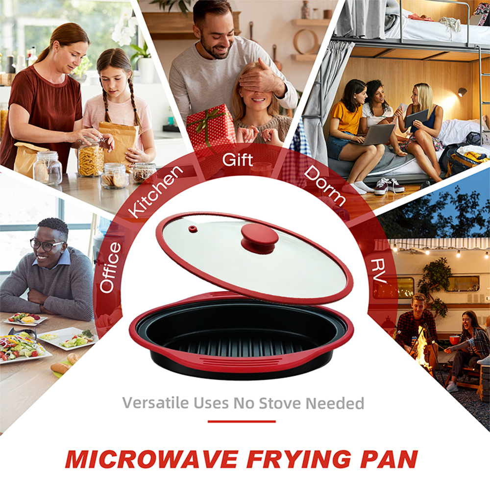 Microwave Glass Lid Oval Pot