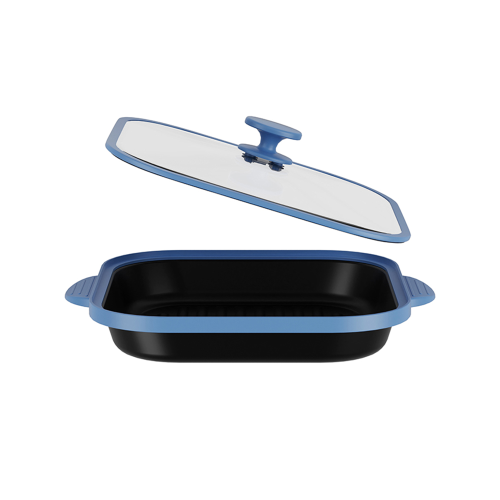 Microwave Glass Lid Square Pot