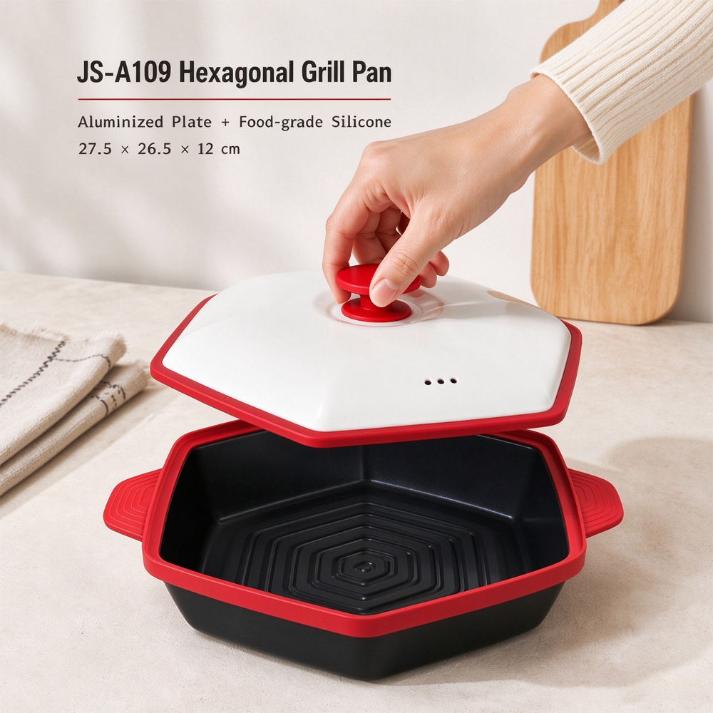 3-in-1 Microwave Hexagonal Grill Pan