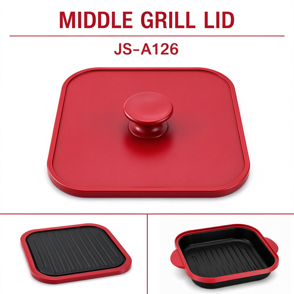 3-in-1 Microwave Glass Lid Square Grill Pot