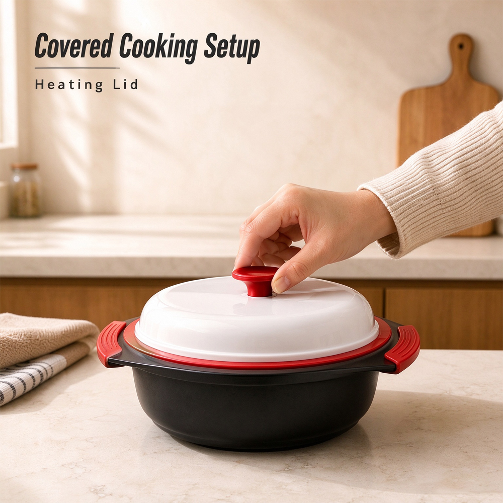 3-in-1 Microwave Deep Big-Ear Grill Pot